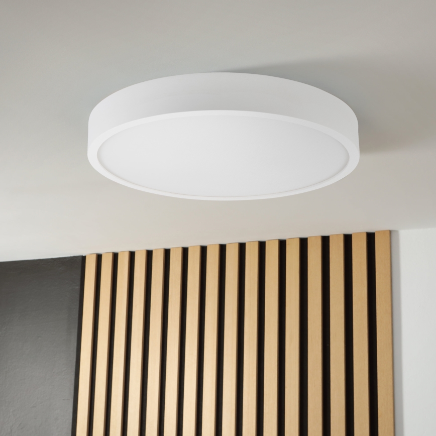 Taklampa NATURAL 5xE27/15W/230V Ø 47,5 cm furu/vit