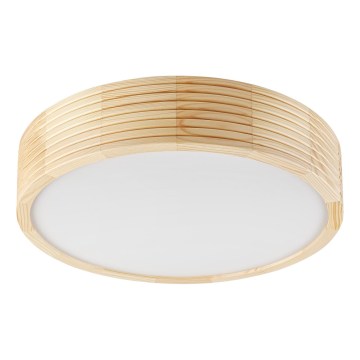 Taklampa NATURAL MODERN 2xE27/15W/230V Ø 37,5 cm furu