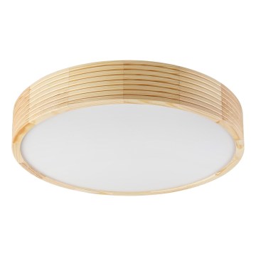 Taklampa NATURAL MODERN 3xE27/15W/230V Ø 47,5 cm furu