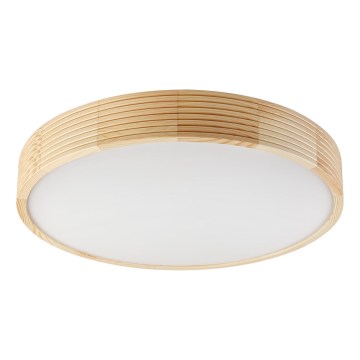 Taklampa NATURAL MODERN 4xE27/15W/230V Ø 58 cm i furu