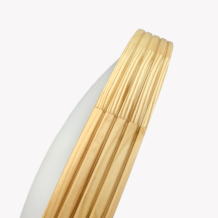 Taklampa NATURAL MODERN SLIM 3xE27/15W/230V Ø 47,5 cm, furu