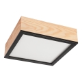 Taklampa NATURAL SQUARE 2xE27/15W/230V 31x31 cm tall/svart