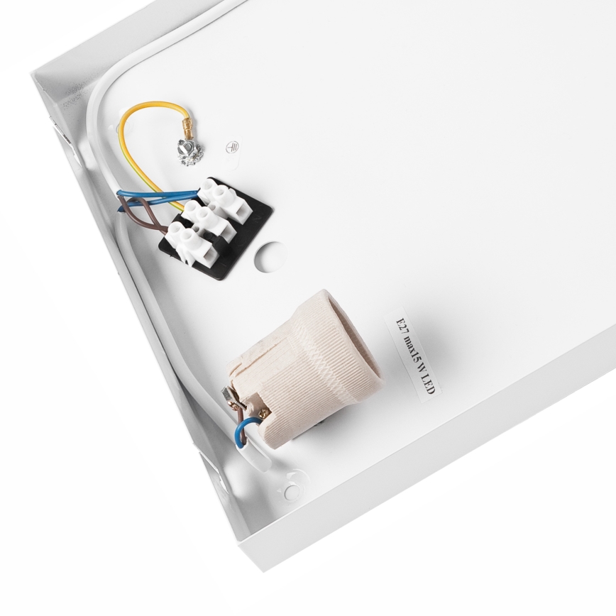 Taklampa NATURAL SQUARE 2xE27/15W/230V 35x35 cm tall