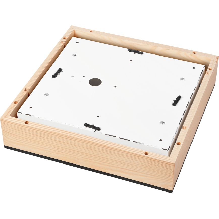 Taklampa NATURAL SQUARE 4xE27/15W/230V 39x39 cm tall/svart