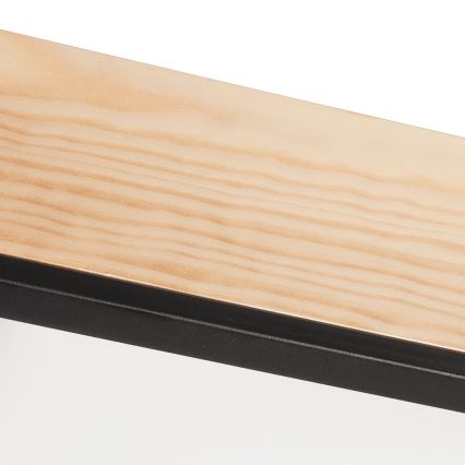 Taklampa NATURAL SQUARE 4xE27/15W/230V 48x48 cm tall/svart