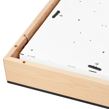 Taklampa NATURAL SQUARE 4xE27/15W/230V 48x48 cm tall/svart