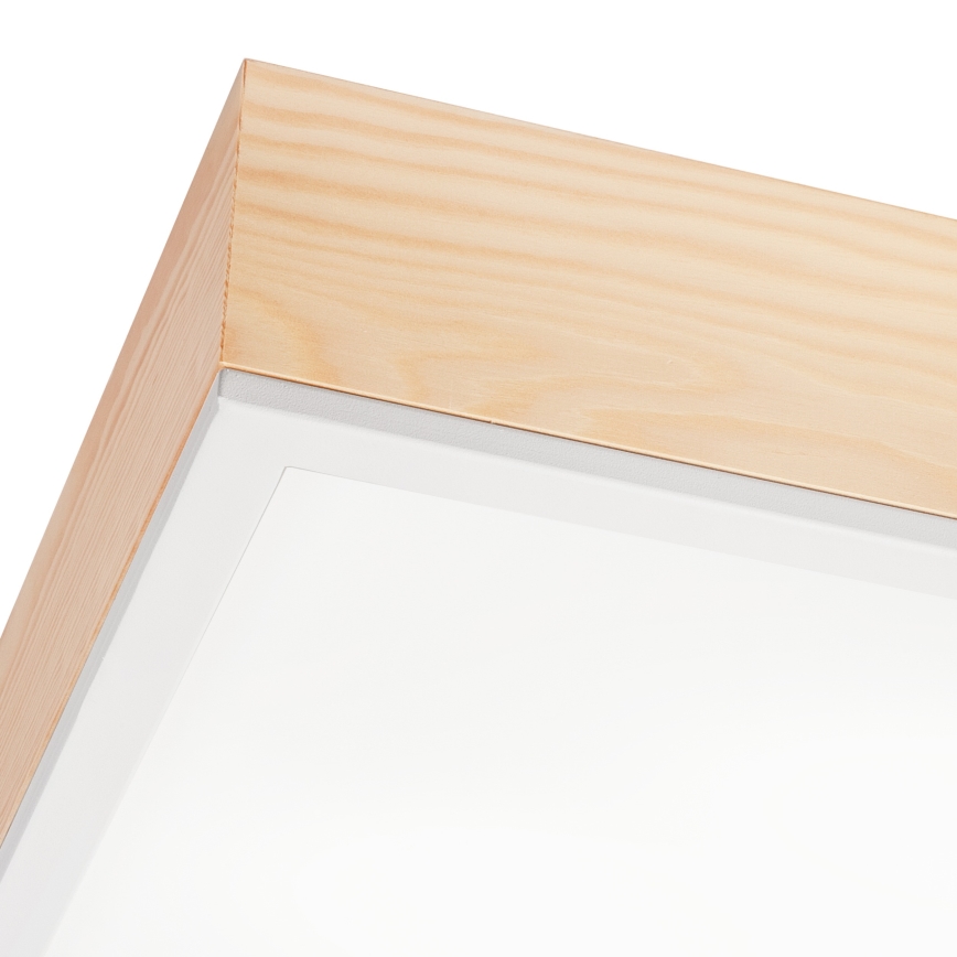 Taklampa NATURAL SQUARE 4xE27/15W/230V 48x48 cm tall/vit