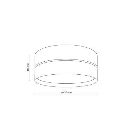Taklampa NICOL 4xE27/15W/230V Ø 50 cm fanér/svart