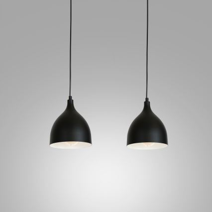 Taklampa på kabel NOAK 2xE27/15W/230V svart