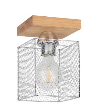 Taklampa NORMAN WOOD 1xE27/25W/230V matt ek