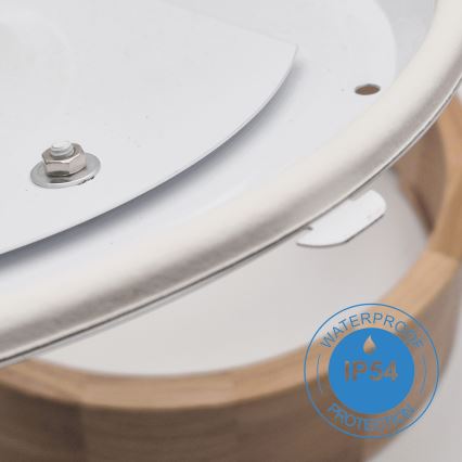 Badrumstaklampa OAK 2xE27/15W/230V IP54 ek Ø 27 cm