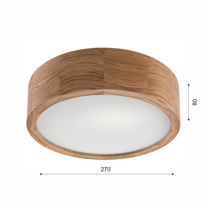 Badrumstaklampa OAK 2xE27/15W/230V IP54 ek Ø 27 cm