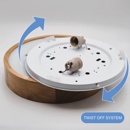 Taklampa OAK 2xE27/60W/230V ek ? 37,5 cm
