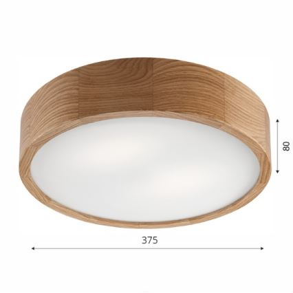 Taklampa OAK 2xE27/60W/230V ek ? 37,5 cm