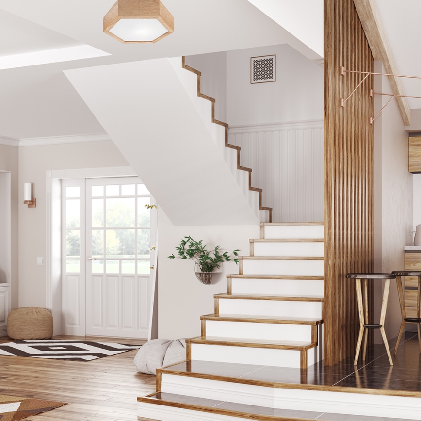 Taklampa OAK HEX 1xE27/60W/230V d. 32 cm ek