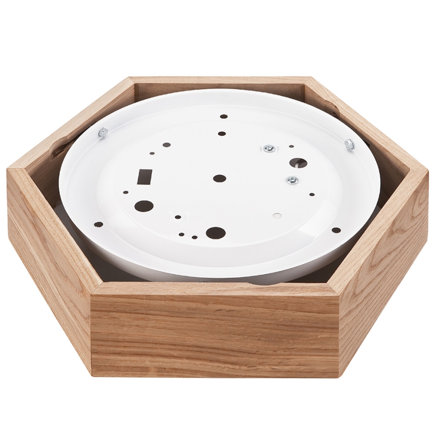 Taklampa OAK HEX 1xE27/60W/230V d. 32 cm ek