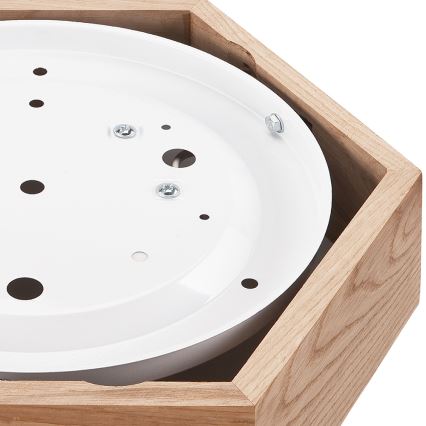 Taklampa OAK HEX 1xE27/60W/230V d. 32 cm ek