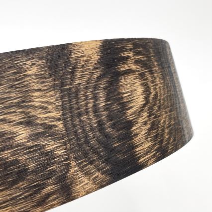 Taklampa OAK SMOKY 1xE27/15W/230V Ø 27,5 cm ek/mörkbrun