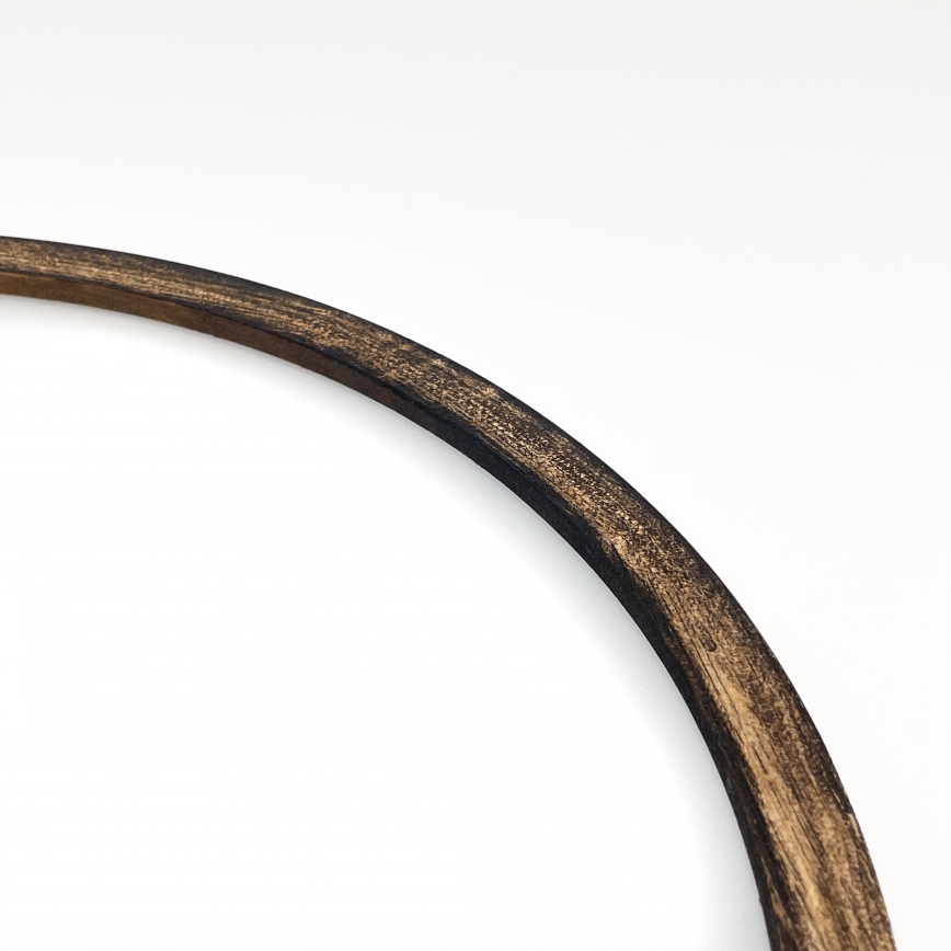 Taklampa OAK SMOKY 2xE27/15W/230V Ø 37,5 cm ek/mörkbrun
