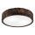Taklampa OAK SMOKY 2xE27/15W/230V Ø 37,5 cm ek/mörkbrun