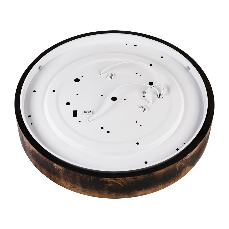 Taklampa OAK SMOKY 3xE27/15W/230V Ø 47,5 cm ek/mörkbrun