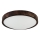 Taklampa OAK SMOKY SLIM 2xE27/15W/230V Ø 37 cm ek/mörkbrun