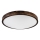 Taklampa OAK SMOKY SLIM 3xE27/15W/230V Ø 47 cm ek/mörkbrun