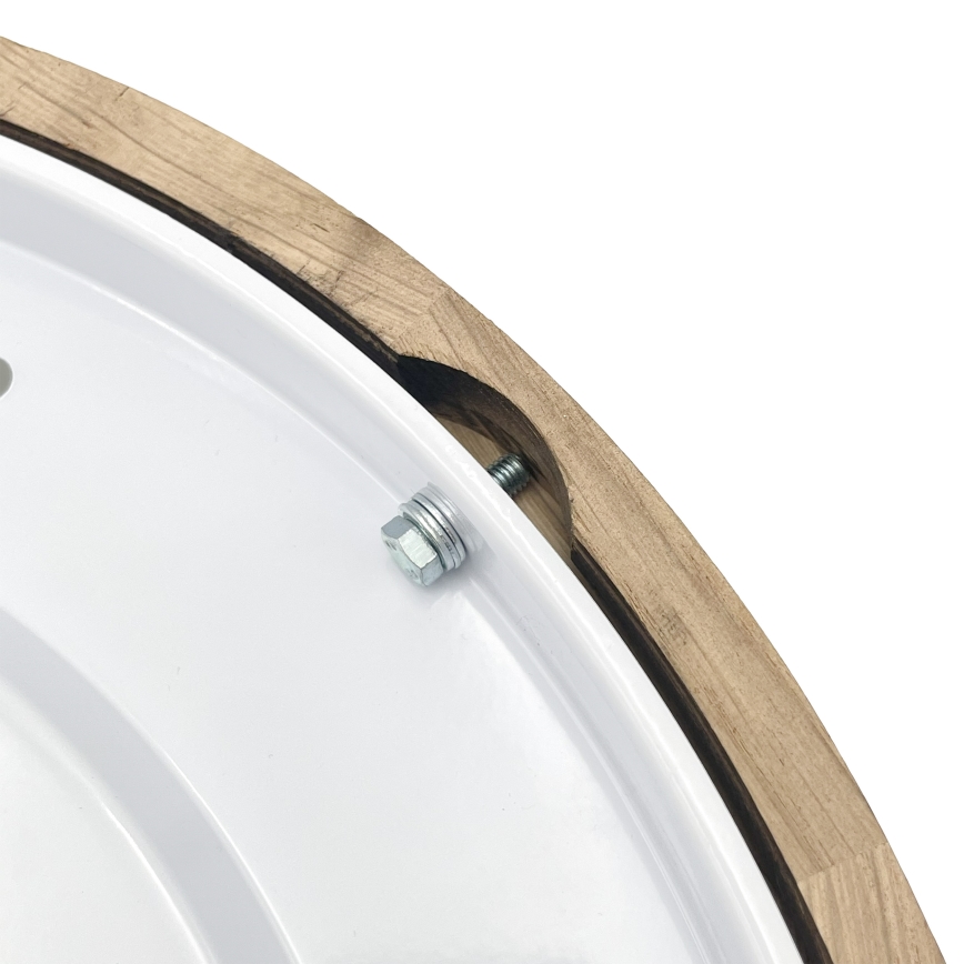Taklampa OAK SMOKY SLIM 3xE27/15W/230V Ø 47 cm ek/mörkbrun