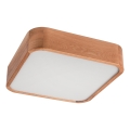 Taklampa OAK SQUARE 2xE27/15W/230V 35x35 cm ek