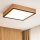 Taklampa OAK SQUARE 4xE27/15W/230V 48x48 cm ek/svart