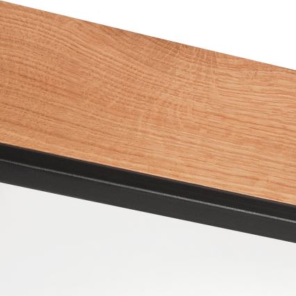 Taklampa OAK SQUARE 4xE27/15W/230V 48x48 cm ek/svart