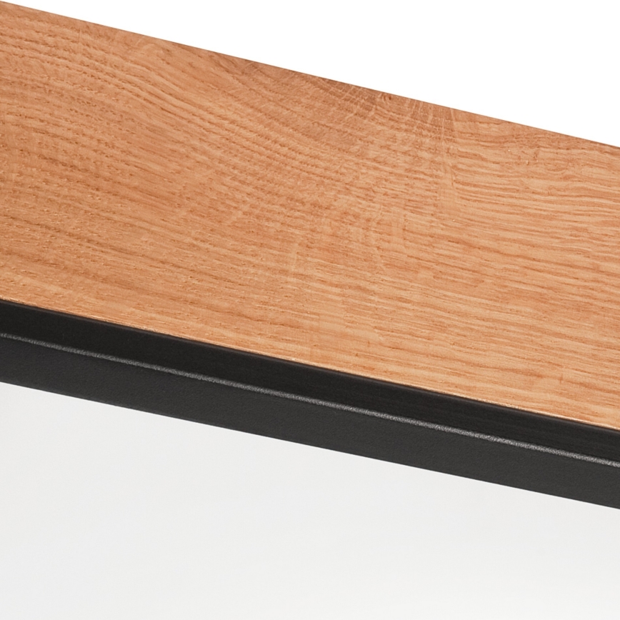 Taklampa OAK SQUARE 4xE27/15W/230V 48x48 cm ek/svart