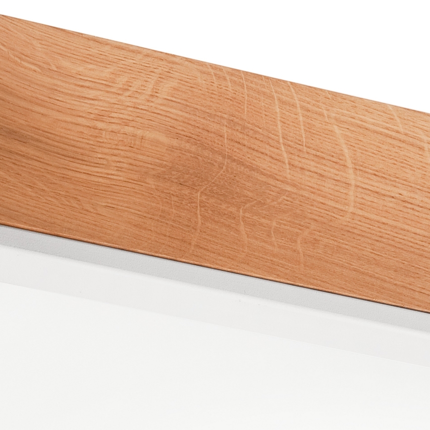 Taklampa OAK SQUARE 4xE27/15W/230V 48x48 cm ek/vit