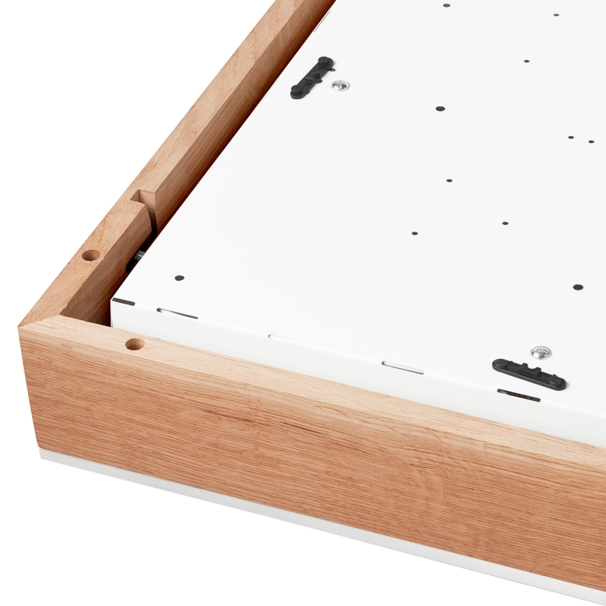 Taklampa OAK SQUARE 4xE27/15W/230V 48x48 cm ek/vit