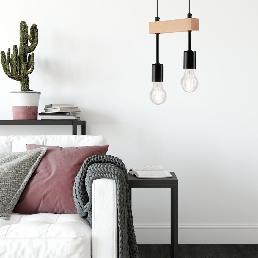 Taklampa på kabel ORAZIO 2xE27/60W/230V bok