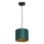 Taklampa på kabel ARDEN 1xE27/60W/230V Ø 18 cm grön/guld