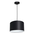 Taklampa på kabel ARDEN 1xE27/60W/230V Ø 25 cm svart/vit