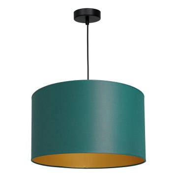 Taklampa på kabel ARDEN 1xE27/60W/230V Ø 40 cm grön/guld