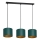 Taklampa på kabel ARDEN 3xE27/60W/230V grön/guld
