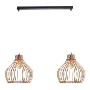 Taklampa på kabel BARREL 2xE27/24W/230V