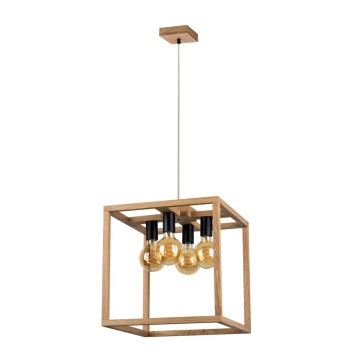 Taklampa på kabel KAGO 4xE27/60W/230V ek