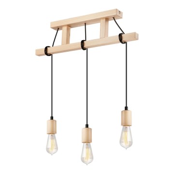 Taklampa på kabel LEON 3xE27/60W/230V bok