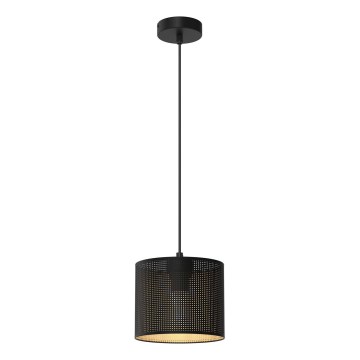 Taklampa på kabel LOFT SHADE 1xE27/60W/230V Ø 18 cm svart/guld