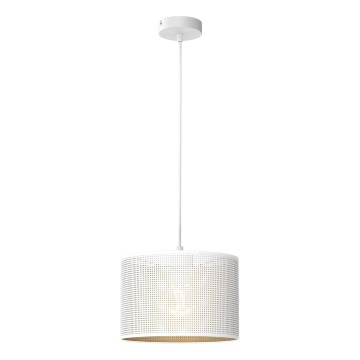 Taklampa på kabel LOFT SHADE 1xE27/60W/230V Ø 25 cm vit/guld