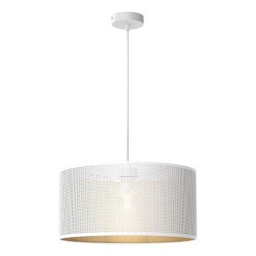 Taklampa på kabel LOFT SHADE 1xE27/60W/230V Ø 40 cm vit/guld