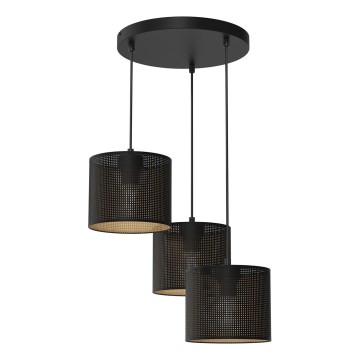 Taklampa på kabel LOFT SHADE 3xE27/60W/230V svart/guld