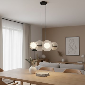 Taklampa på kabel MODEL 4xG9/8W/230V vit