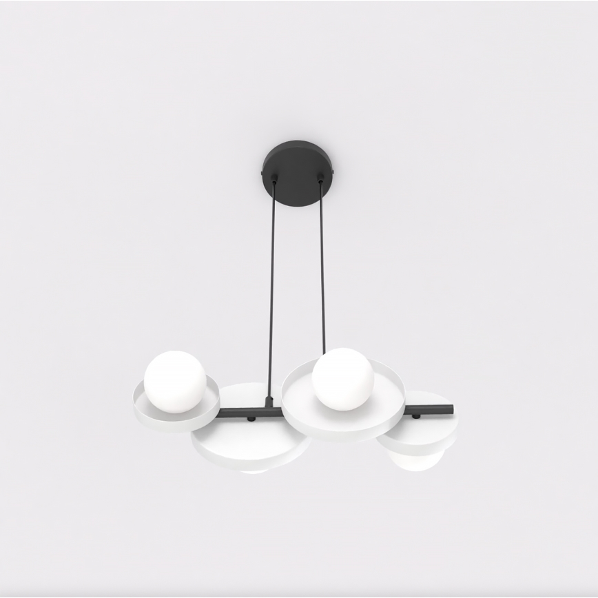 Taklampa på kabel MODEL 4xG9/8W/230V vit
