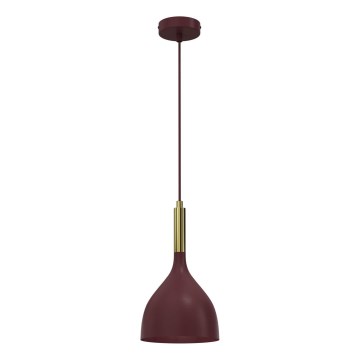 Taklampa på kabel NOAK 1xE27/15W/230V vinröd