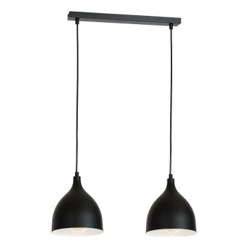 Taklampa på kabel NOAK 2xE27/15W/230V svart